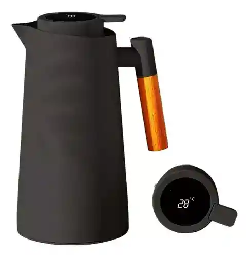 Termo Tetera Conserva Calor Con Indicador Led Temperatura 1 Litro Innovo Negro