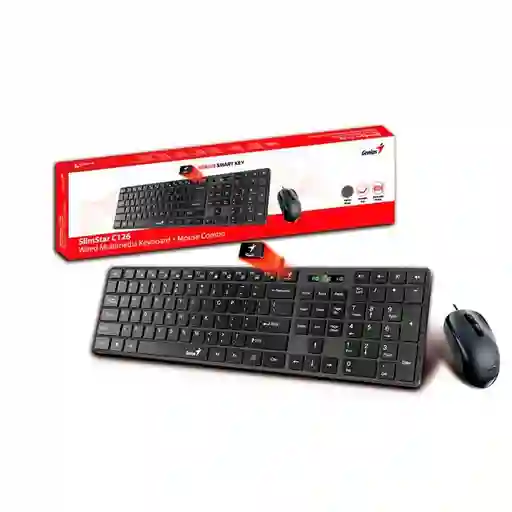 Combo Teclado Y Mouse Genius Slimstar C126 Alambrico