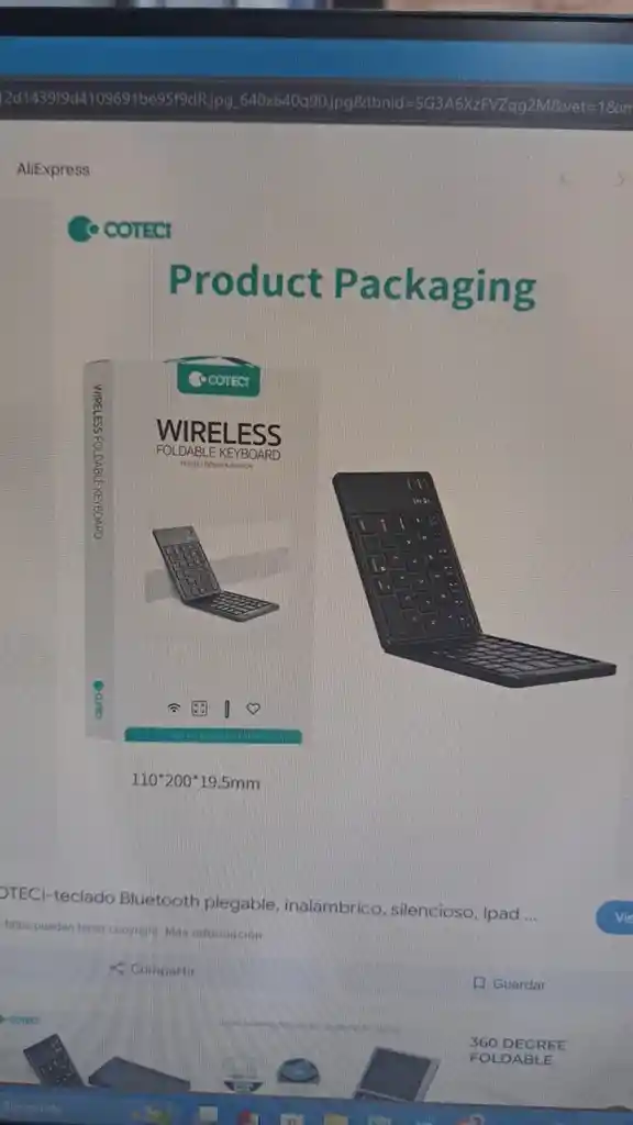 Teclado Bluetooth Plegable Coteci