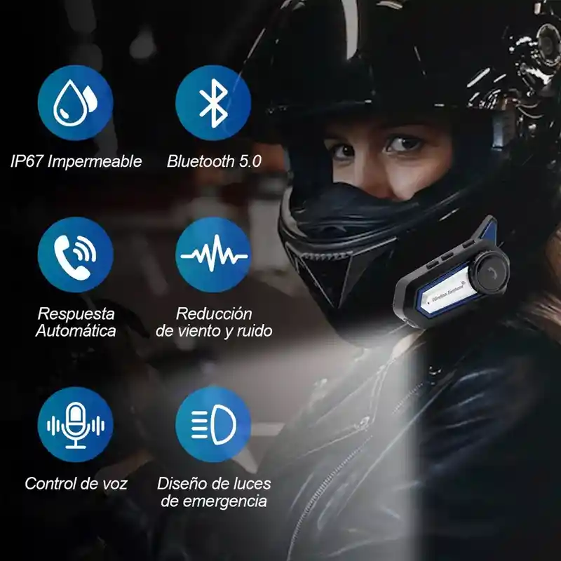 Intercomunicador Moto Casco Bt-31 Bluetooth Manos Libres