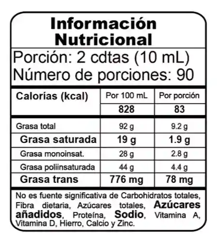 Aceite Vegetal Riquisimo 900ml