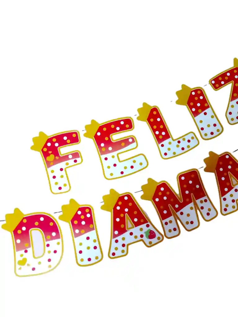 Banderin Guirnalda Feliz Dia Mama Madre Decoracion Fiestas Fresas