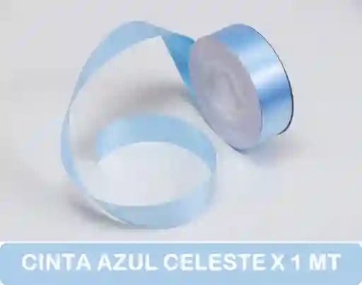 Cinta Azul Claro - Celeste Gruesa Papel X 1 Mt - Colcintex