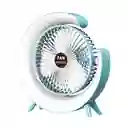 Ventilador Recargable Luz Led Rgb Giratorio 180° 4 Niveles