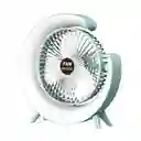 Ventilador Recargable Luz Led Rgb Giratorio 180° 4 Niveles