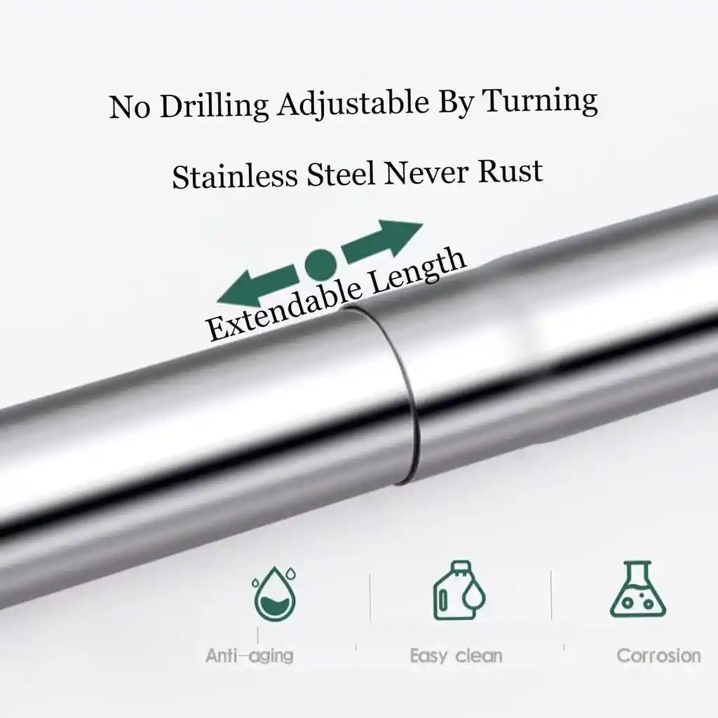 Soporte Extendible Para Ropa Barra Cortina Ducha Multifuncional 110-200cm