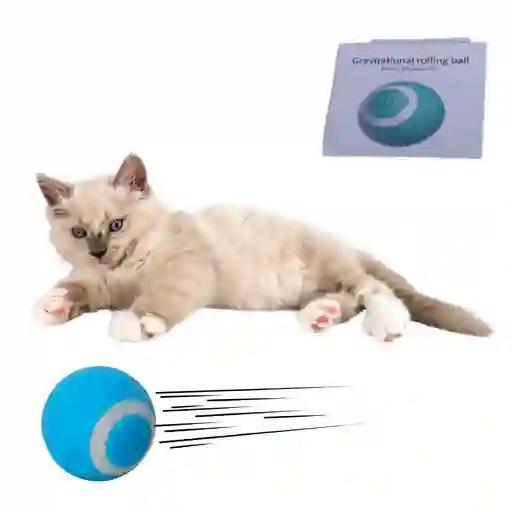 Pelota Rodante Para Gato Recargable Usb