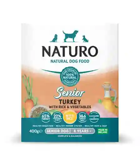Lata Naturo Perro Pavo 390gr