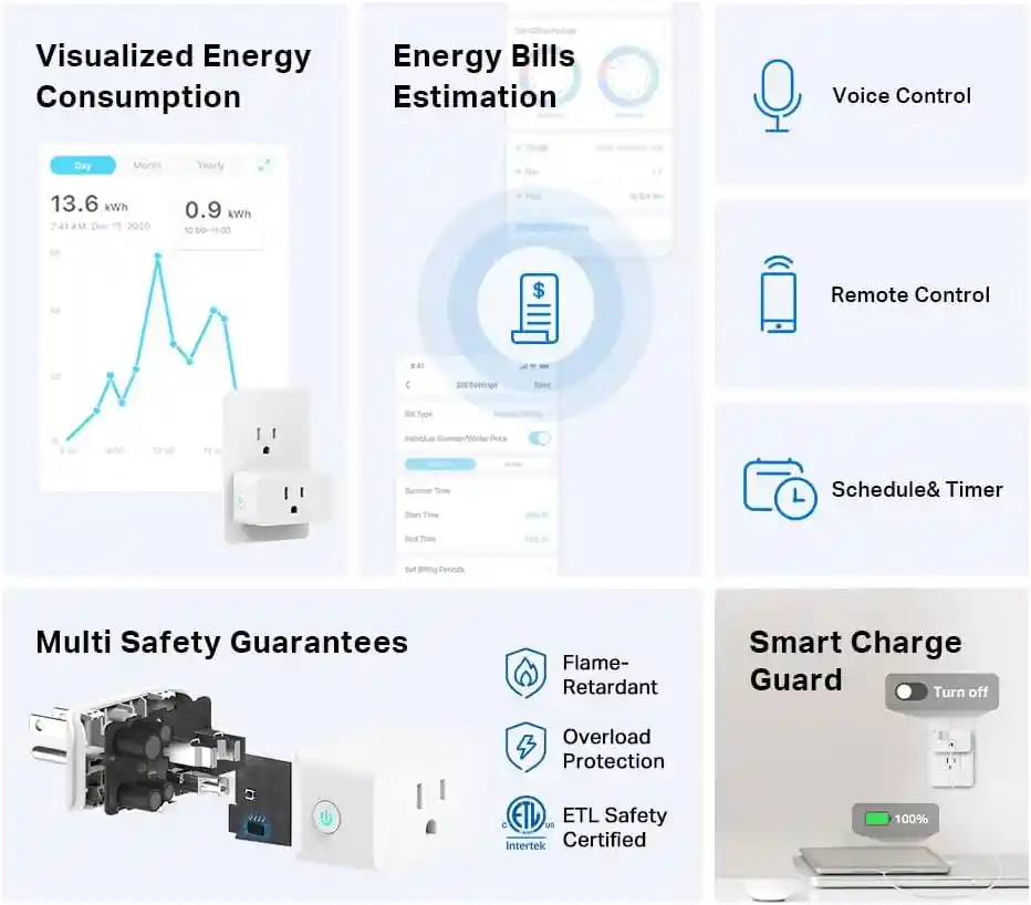 Toma Corriente Enchufeinteligente Monitoreo De Energia Wifi Tp Link Tapo