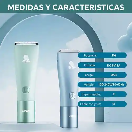Máquina Peluquería Corte De Pelo Bebés Vgr V-153 Cerámica Silenciosa