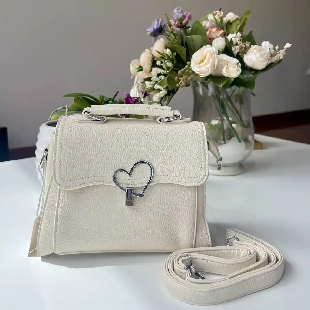 Bolso Corazón Beige
