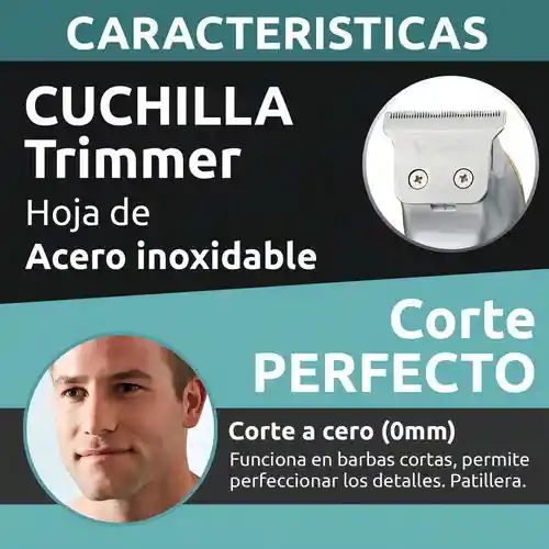 Máquina Patillera Corte Cabello Vgr V-919 Profesional Recargable