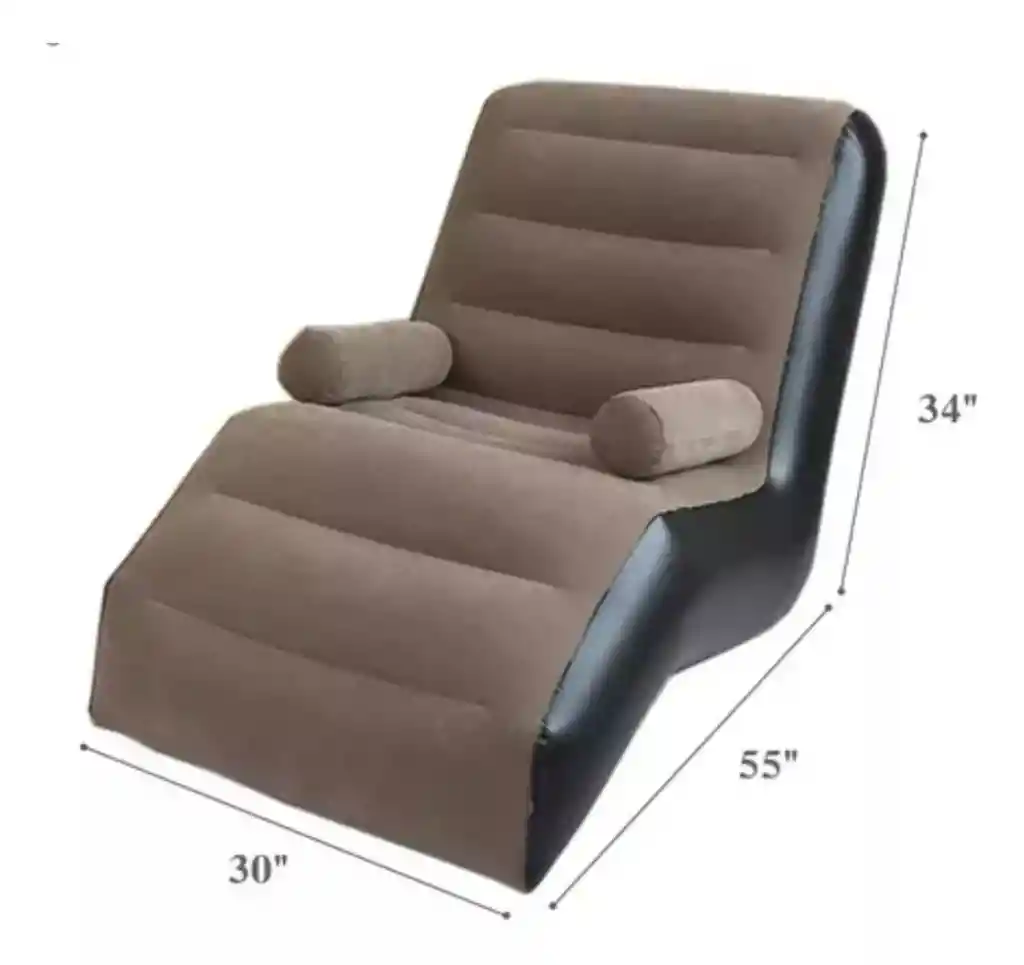 Sillón Sofá Inflable Ergonómico Con Reposa Brazos Portátil