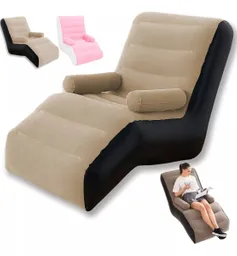 Sillón Sofá Inflable Ergonómico Con Reposa Brazos Portátil