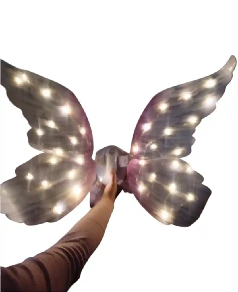 Alas De Ángel Con Movimiento Sonido Y Luces Led Para Niñas