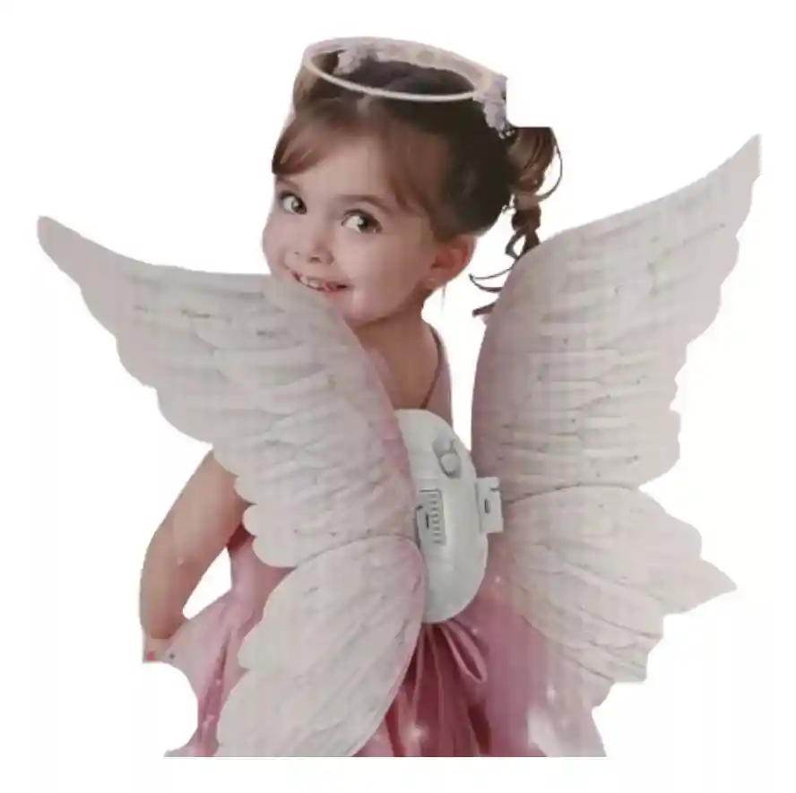 Alas De Ángel Con Movimiento Sonido Y Luces Led Para Niñas