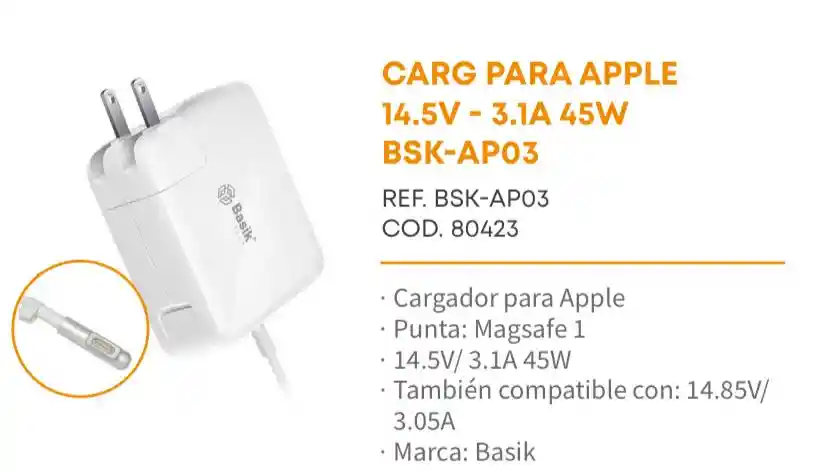 Cargador Para Apple 14.5 V - 3.1a 45w