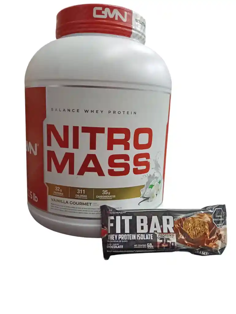 Nitro Mass 5 Lb + Barra De Proteina Fit Bar
