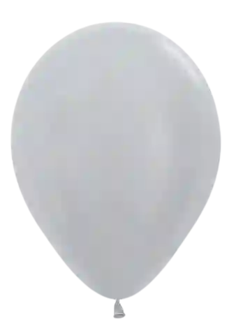 Globos R-12 Satin Plata X50 Unds Sempertex