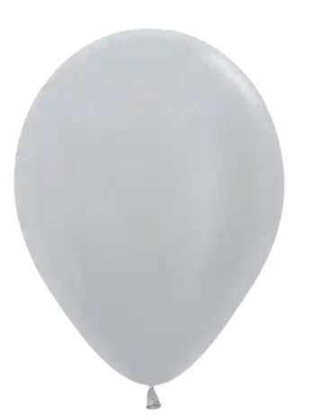 Globos R-12 Satin Plata X50 Unds Sempertex
