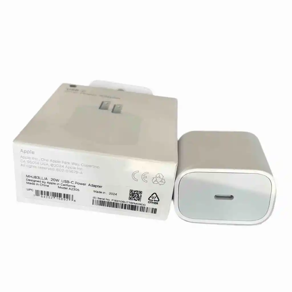Cubo 20w Original Para Iphone | Carga Rapida | Adaptador