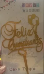 Toper Feliz Cumpleaños Dorad, Plateado O Oro Rosa