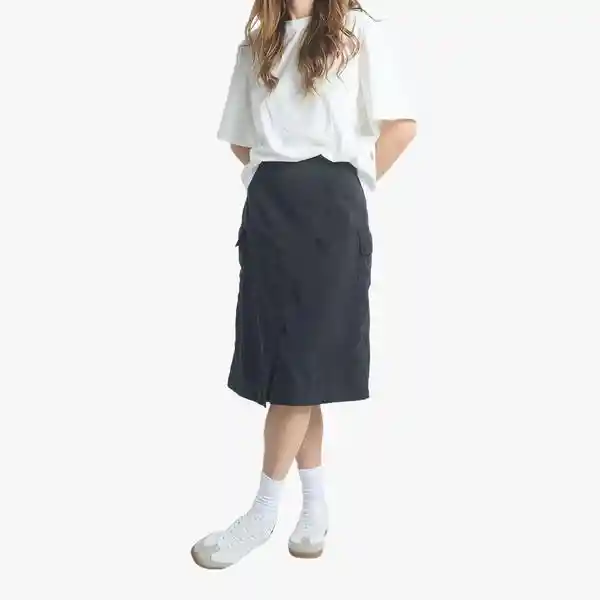 M / Falda Cargo - Negro