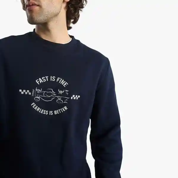 Xs / Buzo Fearless Hombre - Azul