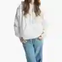 L / Buzo Corazón En Llamas - Marfil