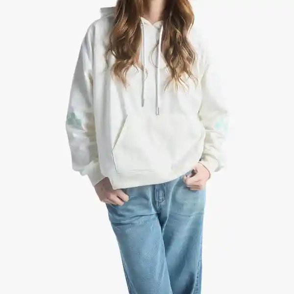 L / Buzo Corazón En Llamas - Marfil