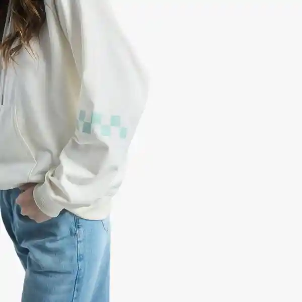 L / Buzo Corazón En Llamas - Marfil