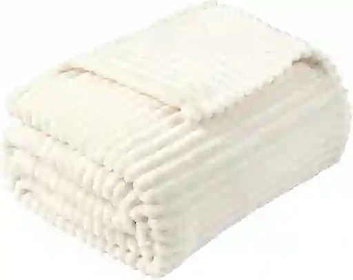 Cobija Manta Frazada Térmica Acanalada Doble/queen 210x190cm Color Beige