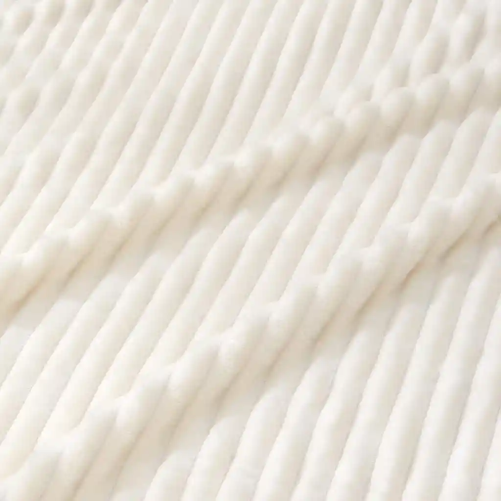 Cobija Manta Frazada Térmica Acanalada Doble/queen 210x190cm Color Beige