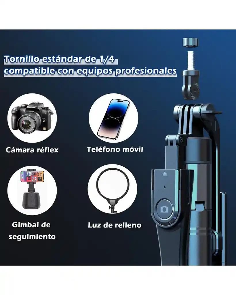 Tripode/selfie/gimba Profesional 215 Cm 3 En 1