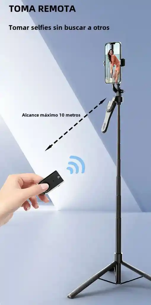 Tripode/selfie/gimba Profesional 215 Cm 3 En 1