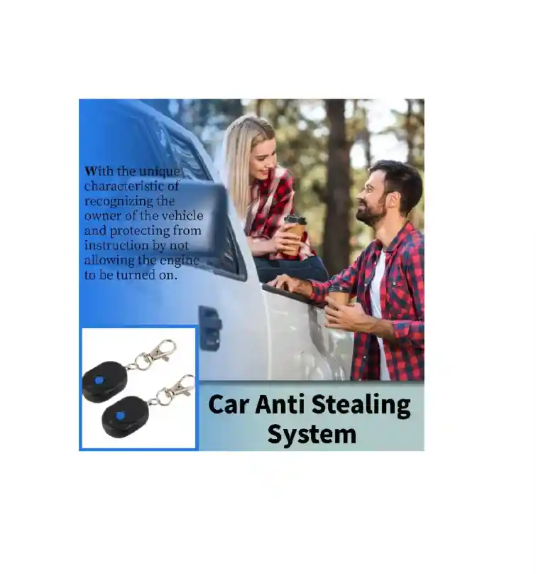 Sistema Antirrobo De Inmovilizador Universal De Alarma De Coche De 12v + 2 Controlador Remoto