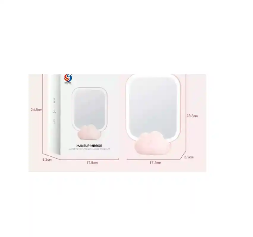 Espejo De Maquillaje Tocador Luz Led En Forma De Nube Rercag