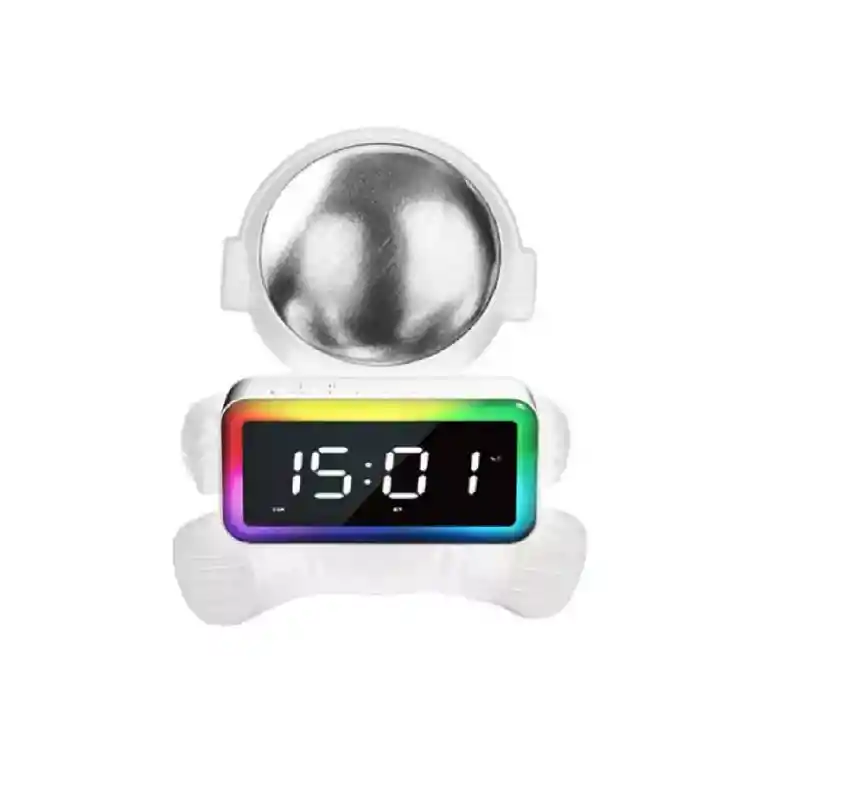 Reloj Radio Parlante Altavoz Bluetooth Lampara Led Rgb