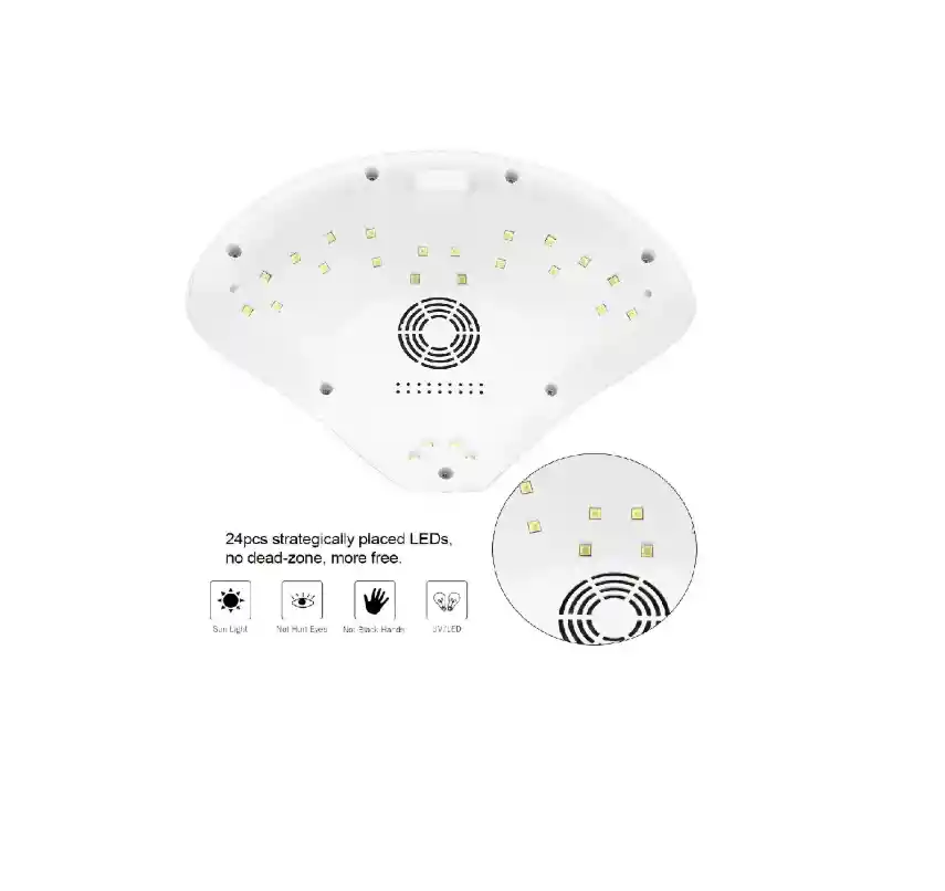 Sensor Inteligente Para Ambas Manos Sun Uv 24 Lámpara Led Secador De Uñas Y Uñas De Los Pies Máquina De Manicura De Arte De Uñas Pantalla