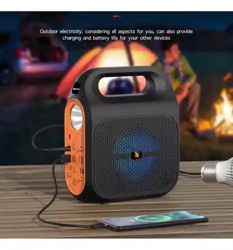 Planta Solar Portátil Recargable Con Bombillo Linterna Y Radio Fm. Super Planta