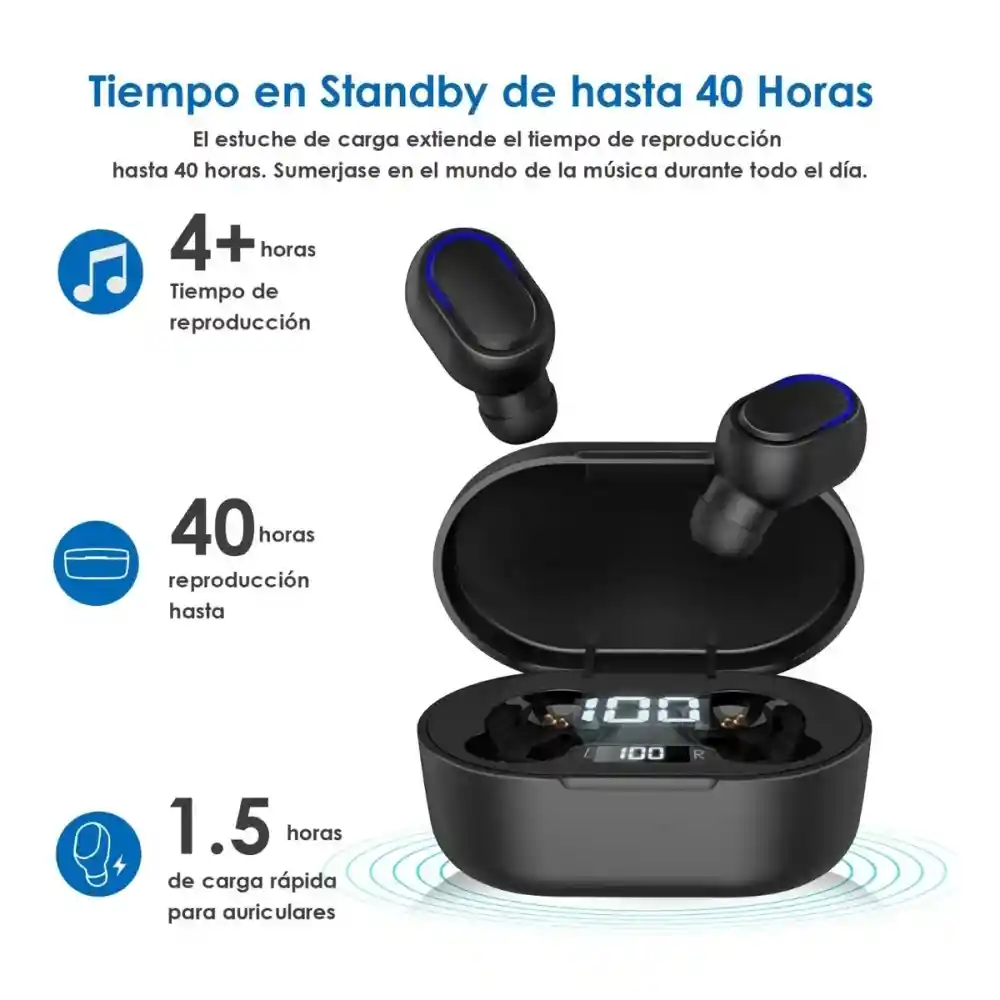 1hora Auriculares Inalambricos In-ear Bluetooth Tws Aut114