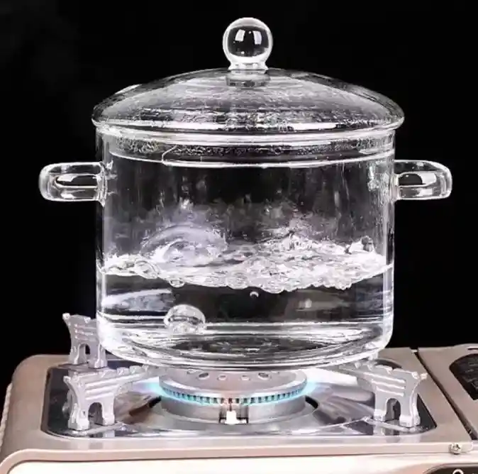 Olla De Vidrio Con Tapa 1.5 Litros Saludable De Borosilicato