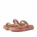 Sandalia Plana Camel Plata Talla 37