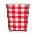 Vasos Y Platos Desechables Picnic Rojos Cuadros Decoracion Fiesta