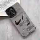 Forro Iphone 14 Pro Nike Gamusa (gris - Naranja)