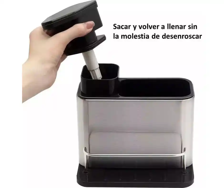 *escurridor Esponja Dispensador Jabón Platos 3en1 Separador.