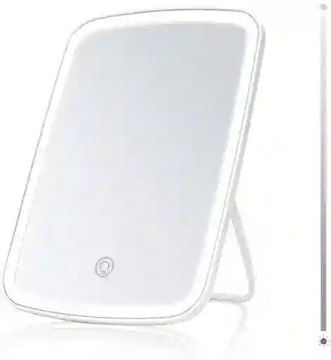 Espejo Con Luz Led Y Pantalla Tactil 3 Ajustes De Brillo Recargable Portatil Fk15d-40
