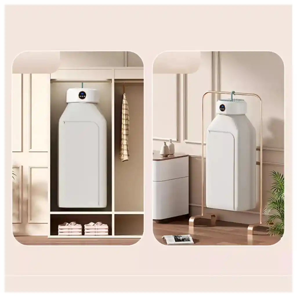 Secador De Ropa Portátil Con Ventilador Y Temporizador Plegable