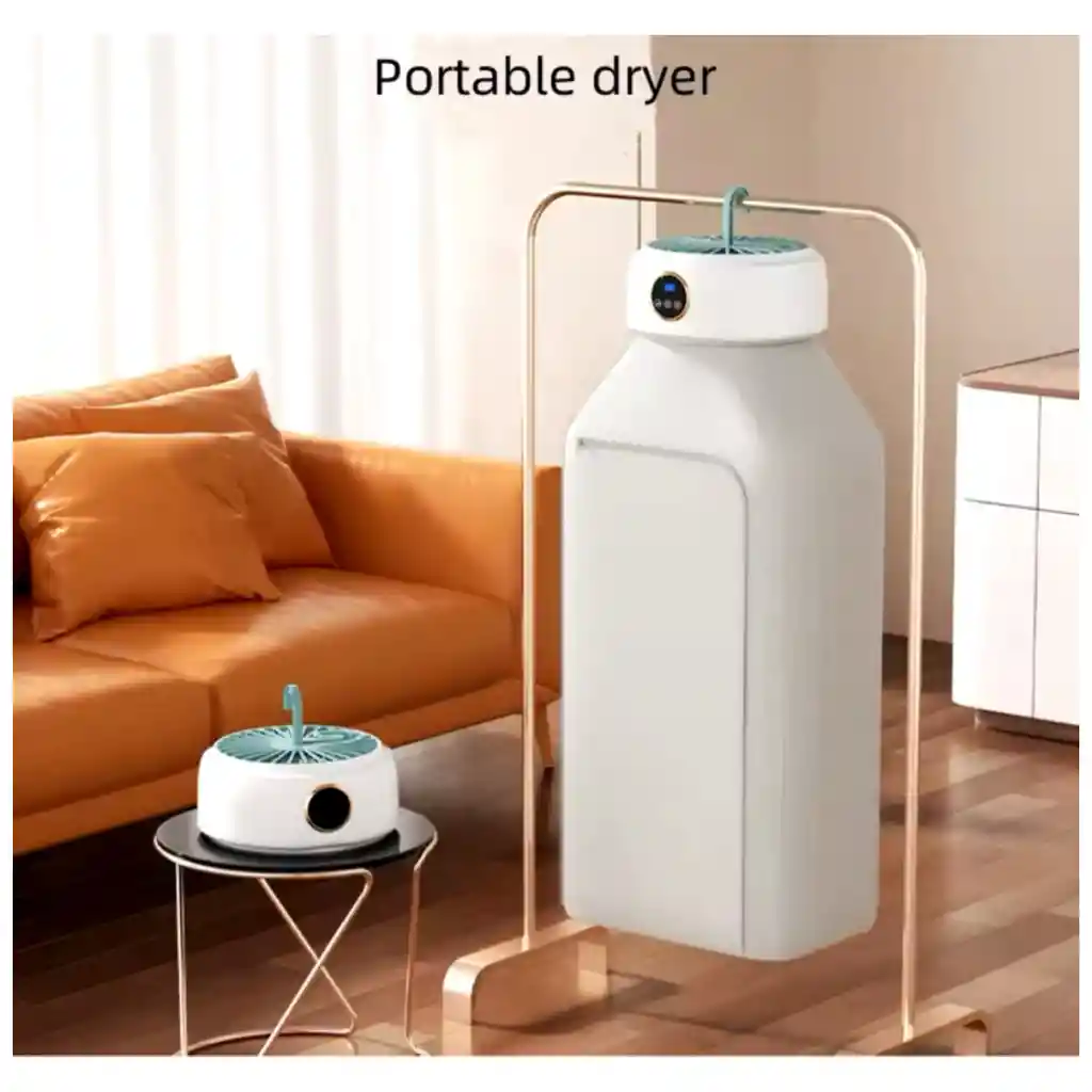 Secador De Ropa Portátil Con Ventilador Y Temporizador Plegable