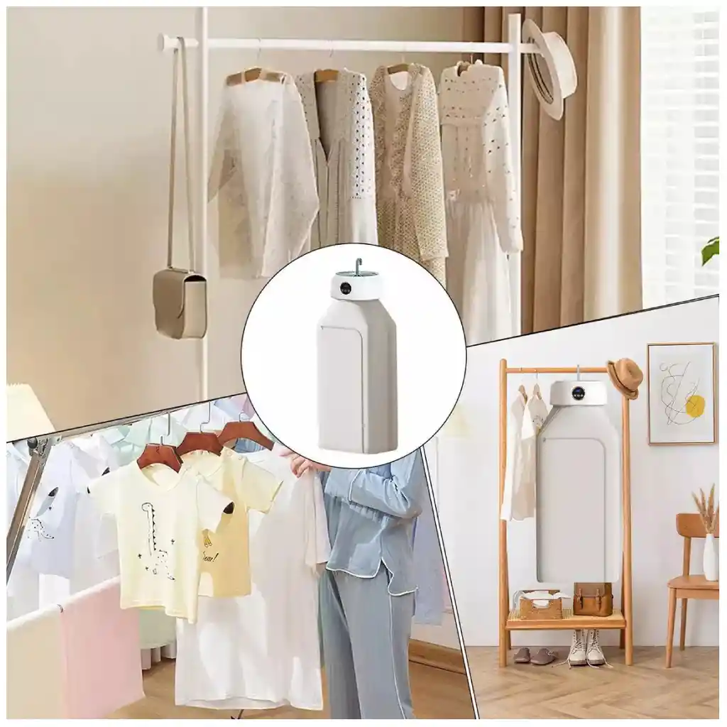 Secador De Ropa Portátil Con Ventilador Y Temporizador Plegable